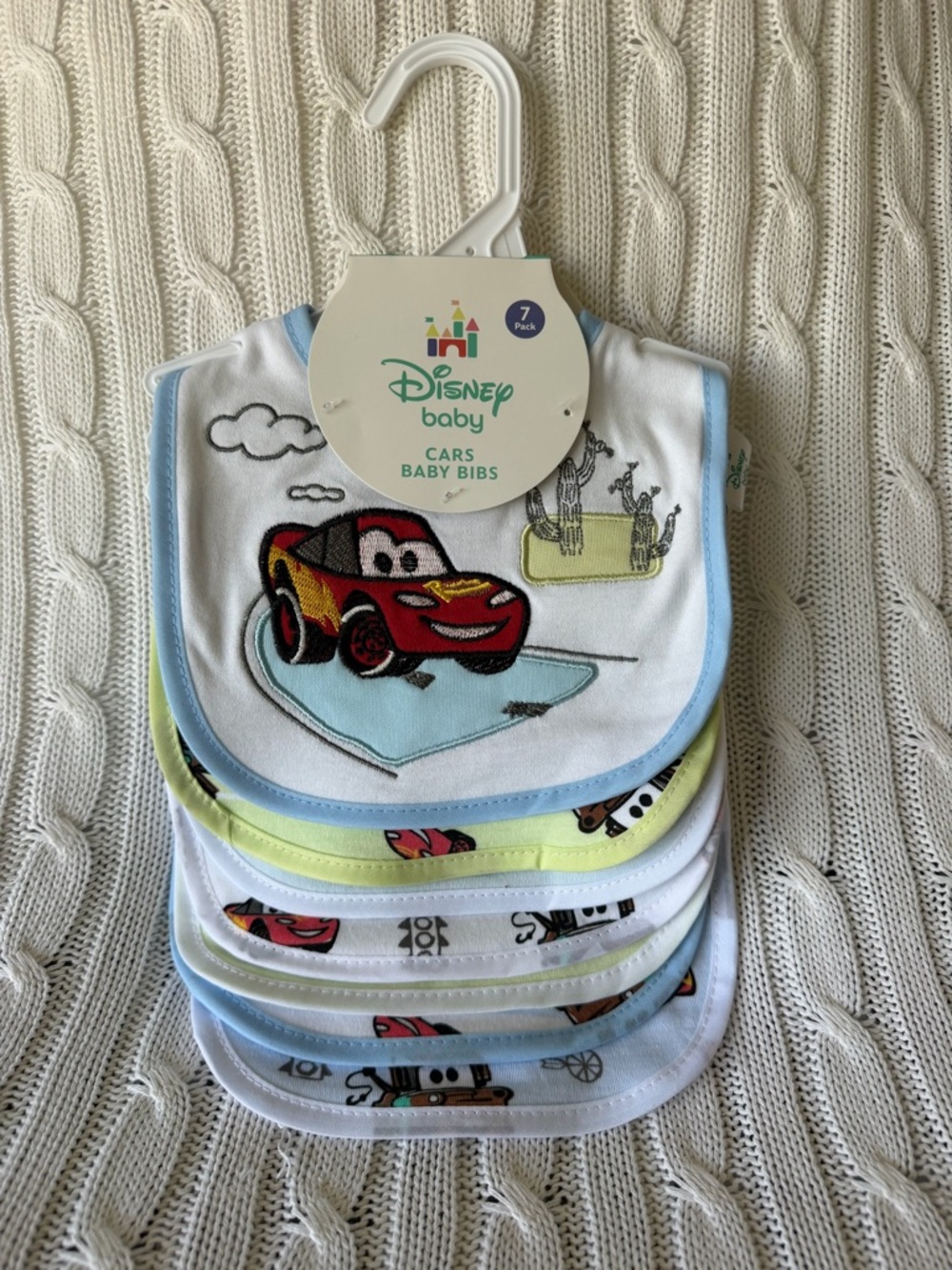 Disney Baby Pixar Cars Bib Set Lightning McQueen Mater Baby Bibs Gift NEW